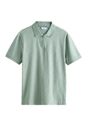 Next, ZIP NECK SMART POLO SHIRT  - REGULAR FIT - Polo - olive green