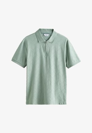 Next, ZIP NECK SMART POLO SHIRT - REGULAR FIT - Polo - olive green
