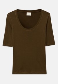 WIDE NECK SHORT SLEEVE - T-shirt basique - marsh green