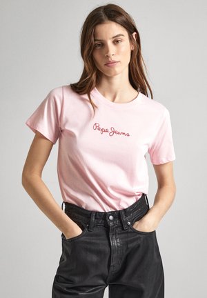 Pepe Jeans LORETTE - T-shirt con stampa - pink