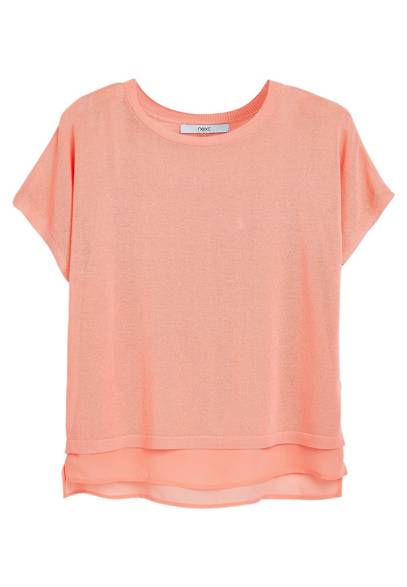 Next T-shirt basic donkerroze