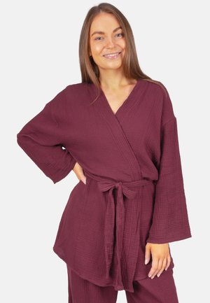 KEHLANI MUSSELIN KIMONO - Veste légère - bordeaux