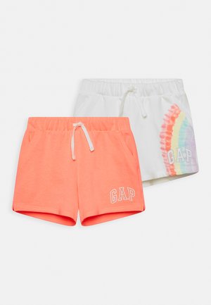 LOGO GIRL 2 PACK - Shorts - neon coral volt