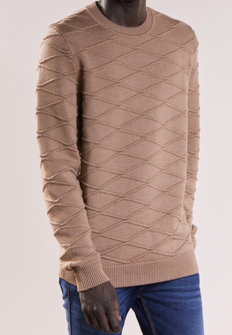 HUGO Strickpullover - camel