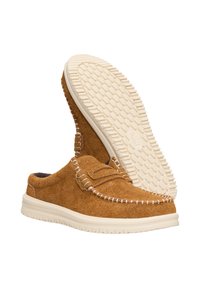 HEYDUDE WALLY NXT MULE - SLIP-ON SCHUHE - Mokassin - brown white
