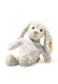 Steiff Hoppie Coniglietto Peluche 18 Cm, Grigio Chiaro, Orecchie A Farfalla, Morbido, Lavabile In Lavatrice, Per Coccole E Gioco, Soft Cuddly Friends