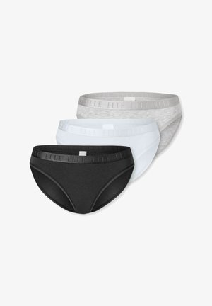 3-PACK - ELLE SUPER SOFT - Bas de bikini - schwarz weiß grau