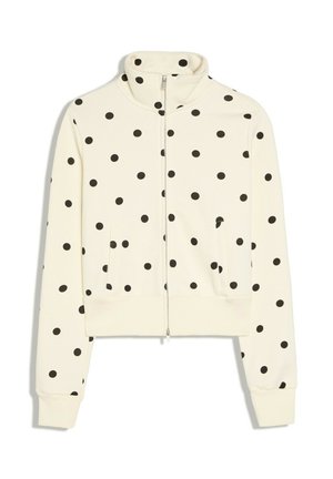 Bershka, POLKA DOT ZIP-UP - SWEATSHIRT - Sweatjakke - beige