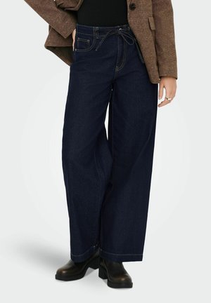 MIT ONLTANNER HOHE TAILLE  SCHNITT  - Široke hlačnice - dark blue denim