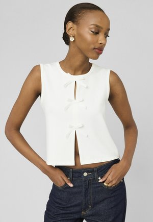 SANS MANCHES À N½UDS - Débardeur - blanc écru