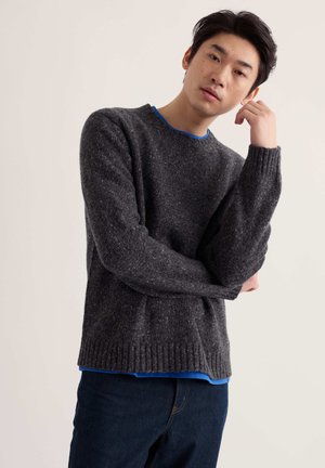 Seasalt Cornwall, SEASALT CORNWALL MEN'S TROWAN CREW NECK JUMPER - Strickpullover - grey - monoprint