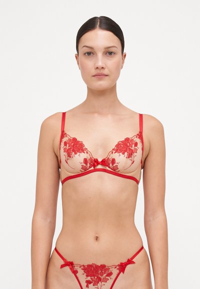 Agent Provocateur ELVIE BRA - Podprsenka s kosticemi - red/sand