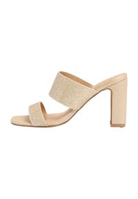 Pantoletai su kulnu - gold-coloured