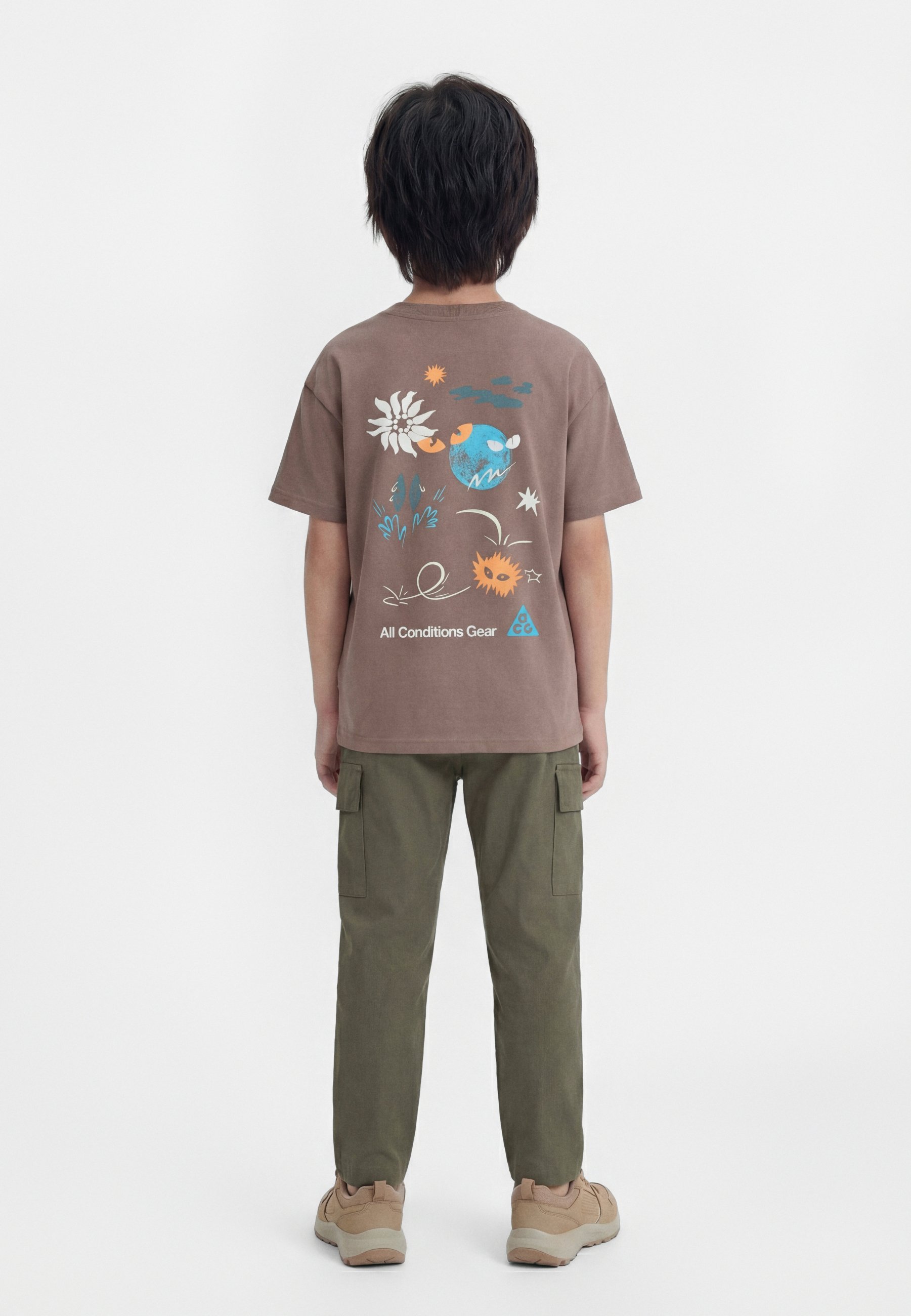 Nike ACG TEE SPOOKY UNISEX - T-shirt print - mink brown/bruin