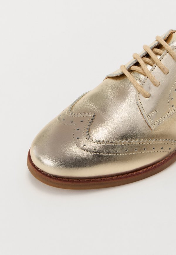 LEATHER - Smart lace-ups - gold2