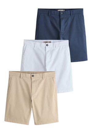 Next, REGULAR FIT - STRETCH CHINO SHORTS 3 PACK  . - Shorts - ink blue stone white