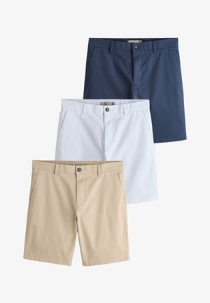 Next, REGULAR FIT - STRETCH CHINO SHORTS 3 PACK . - Shorts - ink blue stone white