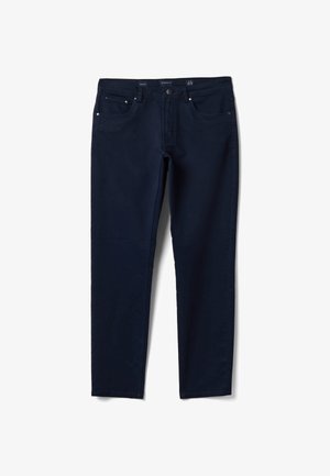 OVS, SLIM-FIT DOBBY TROUSERS - Jeans Slim Fit - dark blue