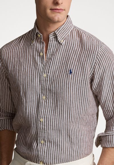 Polo Ralph Lauren LONG SLEEVE SPORT SHIRT - Button down-skjorte - chocolate mousse/white