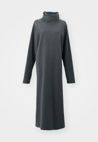 OVERSIZED RAGLAN SLEEVE TURTLENECK SIDE SLIT GOWN - Trikotaažkleit - dark heather grey