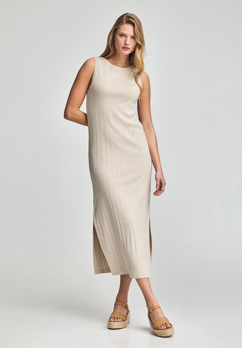 Polo Club SLEEVELESS MONOGRAM - Vestito di maglina - beige