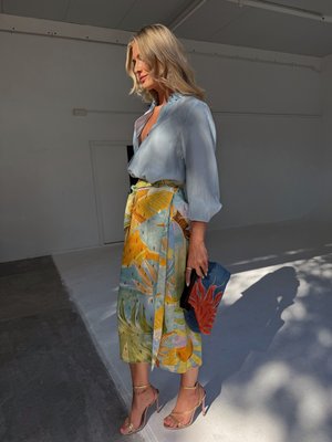 Never Fully Dressed SKY JASPRE SKIRT - Omslagsskjørt - blue