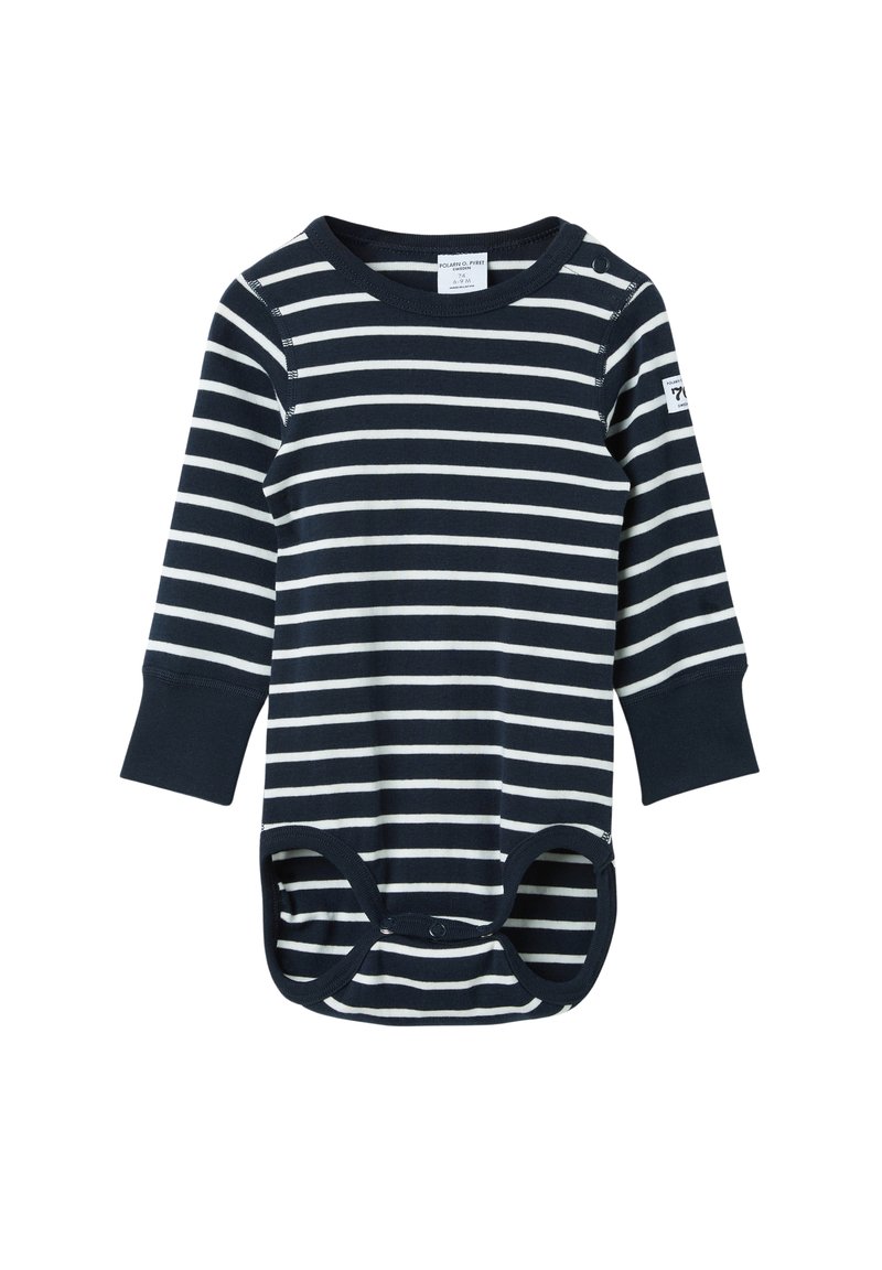 Polarn O. Pyret STRIPE GROW WITH ROLL DOWN CUFFS - Body / Bodystocking - dark sapphire