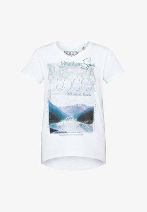 Soccx, MIT V-AUSSCHNITT UND PHOTO - T-shirt imprimé - opticwhite