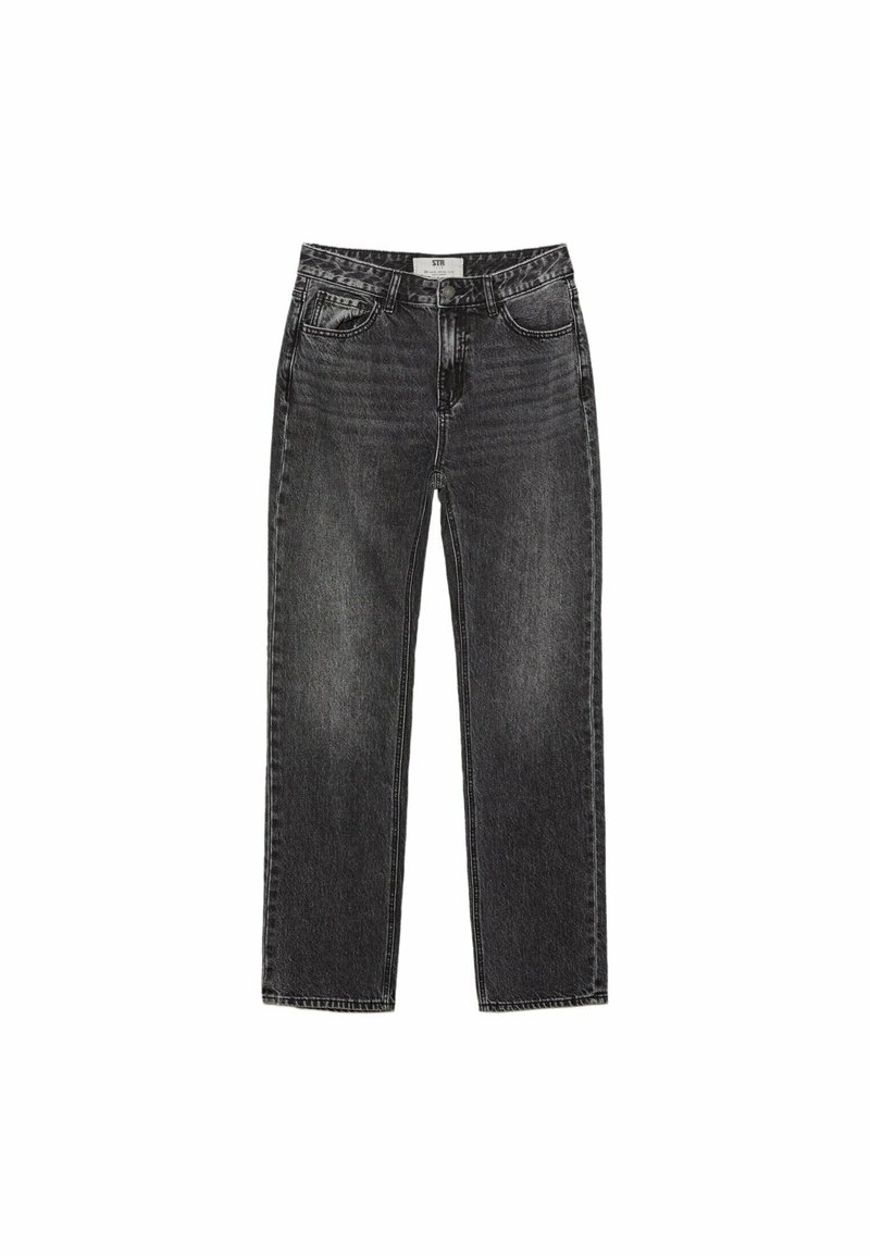 Stradivarius Jeans Straight Leg dunkelgrau