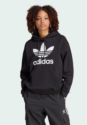 adidas Sportswear ESSENTIALS BIG Hoodie black/white/black - - LOGO