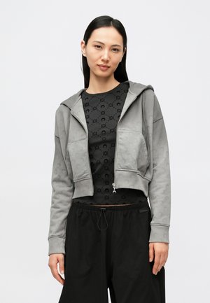 FADED MOON CROPPED ZIPPED HOODIE - Sweat zippé - dark grey