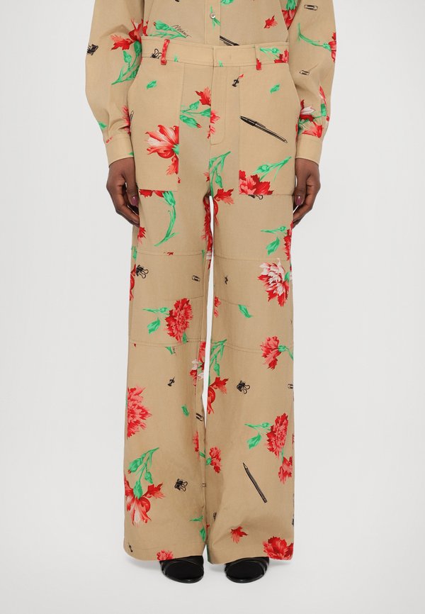 Trousers - multi beige