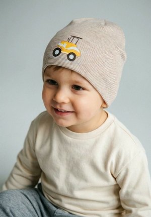 Sterntaler, BEANIE FAHRZEUG MIT FEINEN STREIFEN UNISEX - Beanie - beige
