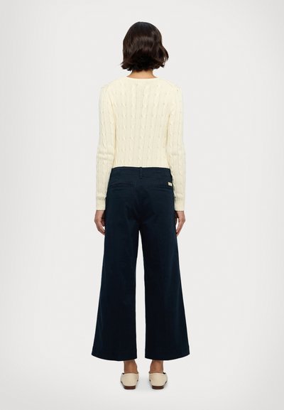 Polo Ralph Lauren TWILL WIDE LEG CROPPED PANT - Trousers - aviator navy