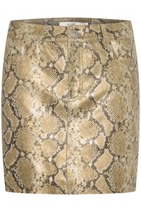 FELIZA SHORT - Jupe en cuir - yellow snake