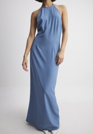 NA-KD MIT SCHNALLENDETAIL UND OFFENEM RÜCKEN - Maxi dress - blue