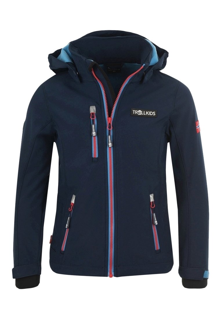 TROLLKIDS KIDS PREIKESTOLEN JACKET - Outdoorjacka - navy/med blue/red