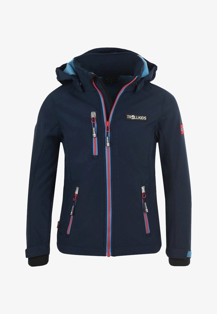 TROLLKIDS KIDS PREIKESTOLEN JACKET - Outdoorjacka - navy/med blue/red
