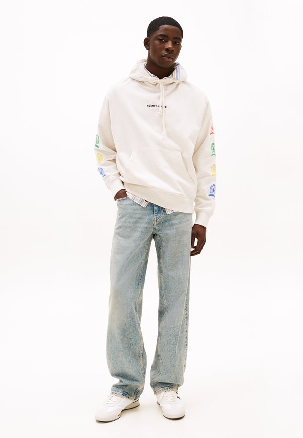 VARSITY CREST HOOD UNISEX - Hoodie - oat marl heather2