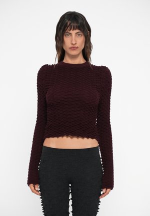 MINI SPIKE LONGSLEEVE - Striktrøje - bordeaux