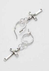 Wild For The Weekend CROSSOVER HOOP EARRINGS - Brincos - antique silver-coloured