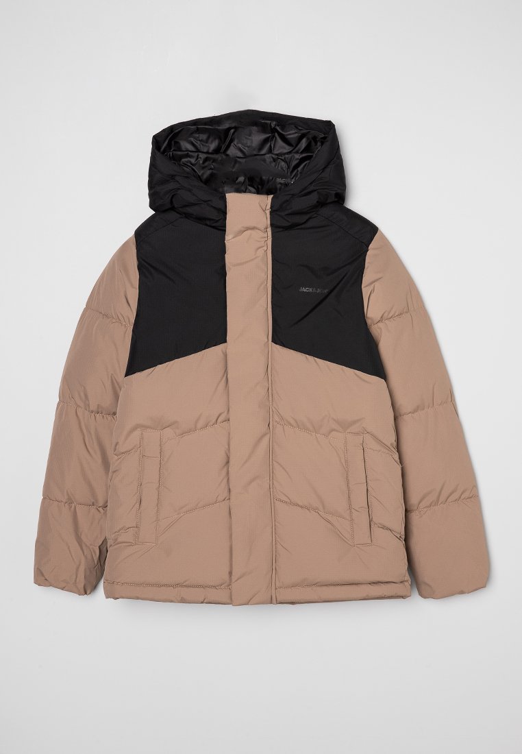 Jack & Jones Junior Winterjas taupe Jack & Jones Junior Winterjas taupe