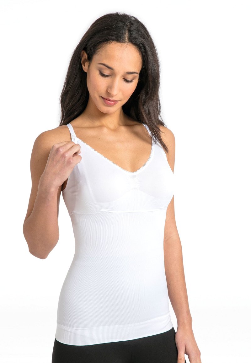 JoJo Maman Bébé SEAMLESS POSTNATAL SUPPORT NURSING VESTS Top white