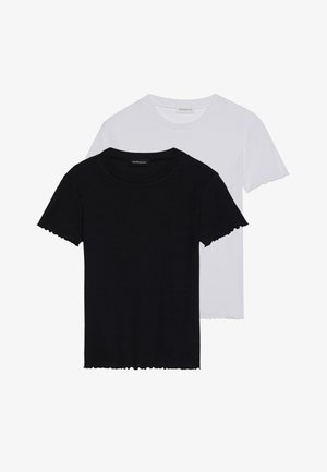 Even&Odd 2 PACK  - Lihtne T-särk - black/white