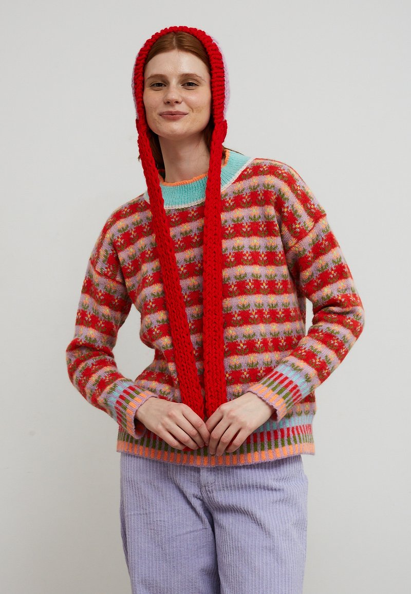 Dr. Bloom SWEATER BLOSSOM - Pullover - red/multi-coloured