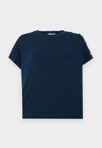 GOLD BUTTON TEE - Print T-shirt - dark night navy