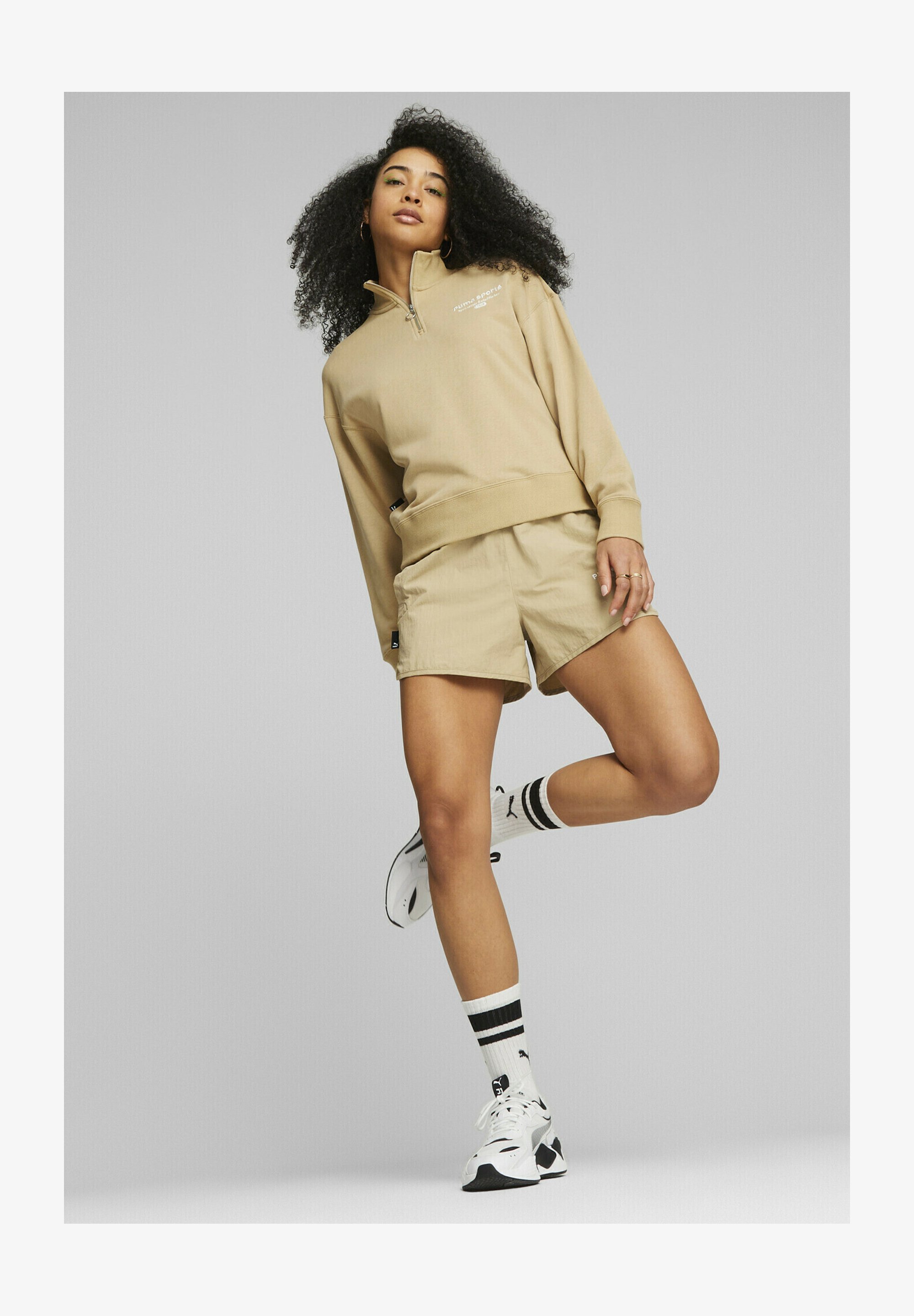 Arena Sweat Team - Felpa Unisex Oversize In Cotone Con Strisce E Logo Ricamato