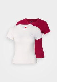 C NECK TEE 2 PACK - Paprasti marškinėliai - ecru/lavish cerise