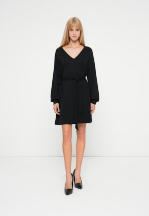 VMHALI V NECK SHORT DRESS - Jerseyjurk - black