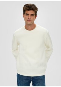 s.Oliver MIT WAFFEL STRUKTUR - Sweatshirt - ecru